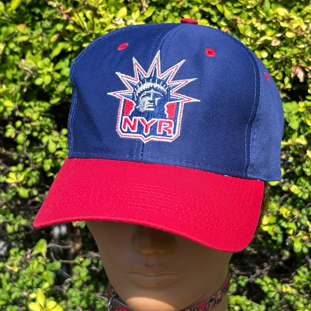 Vintage 90s Logo 7 New York Rangers 🏒 Liberty snapback hat baseball cap NHL